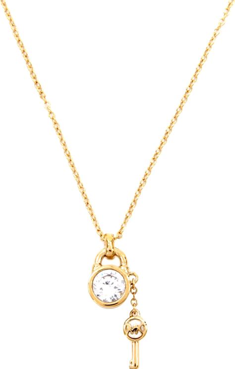 michael kors padlock necklace gold|michael kors necklace sale.